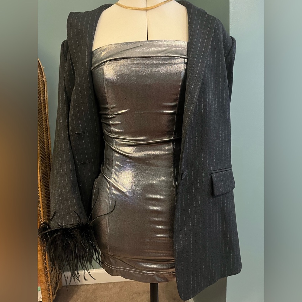 Urban Outfitters Silver Mini Dress
